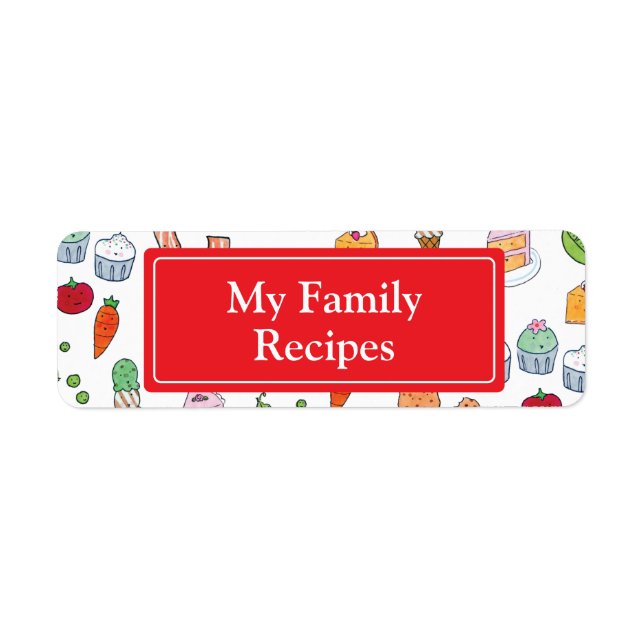 My Family Recipes Return Address Label (Front)