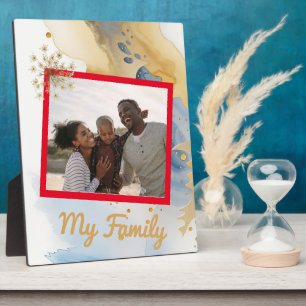 My family Tabletop plaque is 8x10 With an Easel