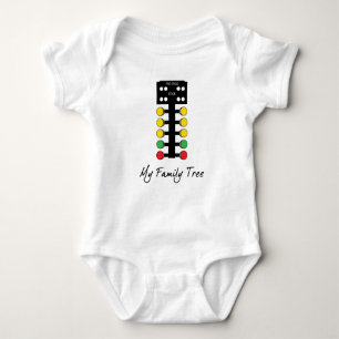 My Family Tree - Drag Racing Christmas Tree Baby Bodysuit