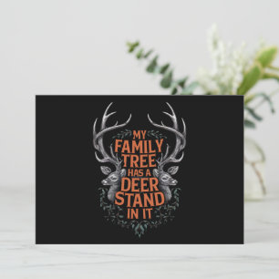 My Family Tree Has A Deer Stand In It Hunting Holiday Card