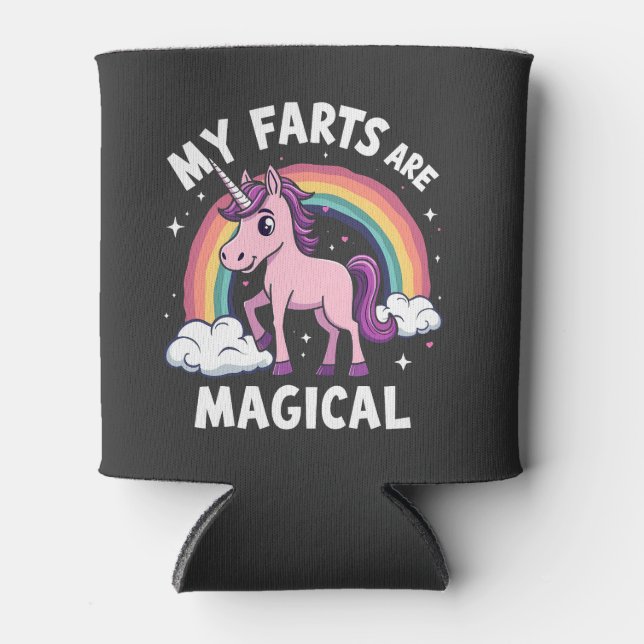 My Farts Are Magical Funny Unicorn Rainbow  Can Cooler (Front)