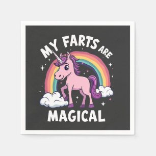 My Farts Are Magical Funny Unicorn Rainbow  Napkin
