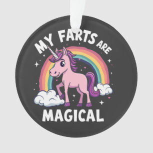 My Farts Are Magical Funny Unicorn Rainbow Ornament