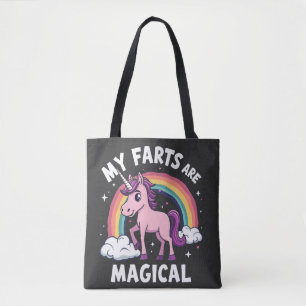 My Farts Are Magical Funny Unicorn Rainbow Tote Bag