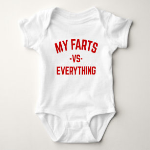 My Farts vs Everything Funny Baby Newborn Baby Bodysuit