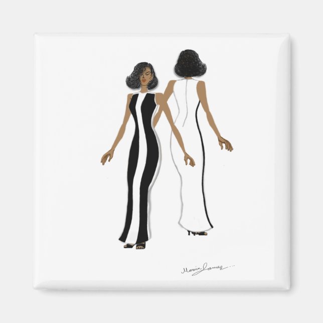 My Fashion Art-Square Magnet (Front)