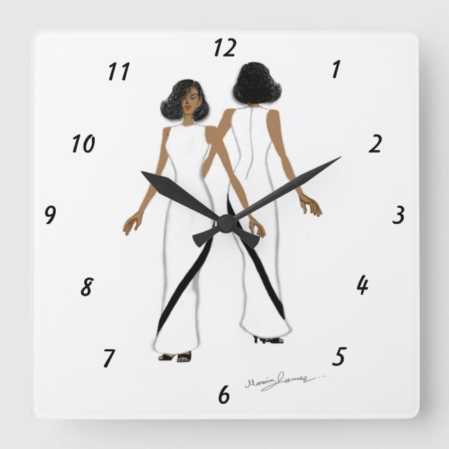 My Fashion Art-Square Wall Clock (Front)