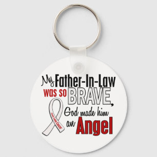 My Father-In-Law Is An Angel Lung Cancer Key Ring