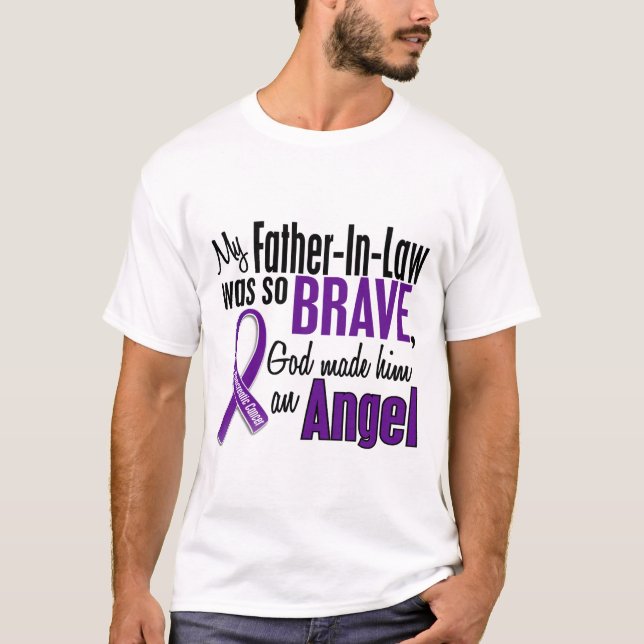 My Father-In-Law Is An Angel Pancreatic Cancer T-Shirt (Front)