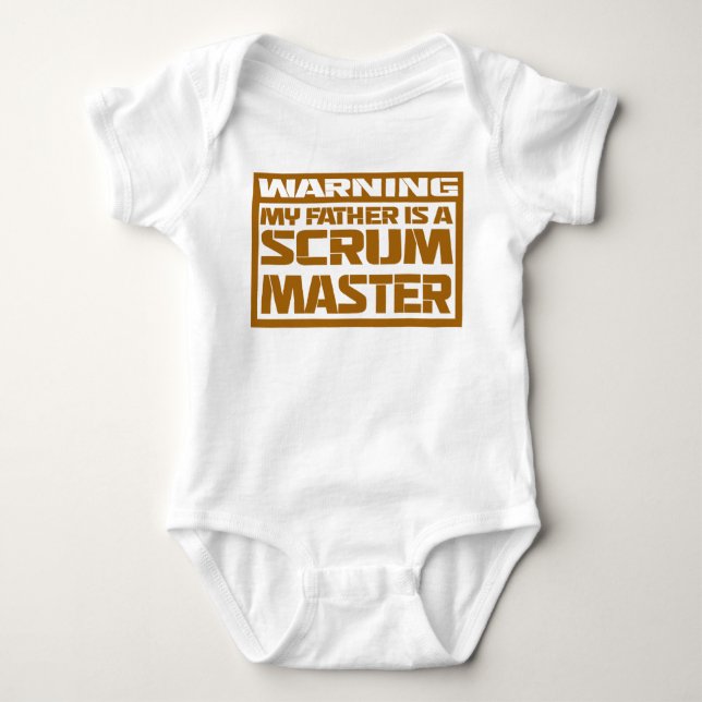 my father is a scrum master baby bodysuit (Front)