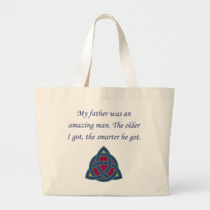 My Father Was An Amazing Man - Family Quote Large Tote Bag