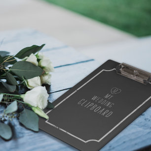 My Faux Chalkboard Wedding Shower Clipboard