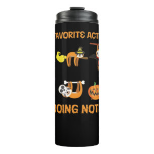 My Favorite Activity Is Doing Nothin' Retro Sloth Thermal Tumbler