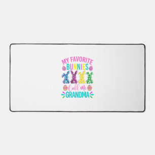 My Favorite Bunnies Call Me Grandma Shirt Cute Eas Desk Mat