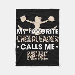 My Favorite Cheerleader Calls Me Nene Cheerleading Fleece Blanket