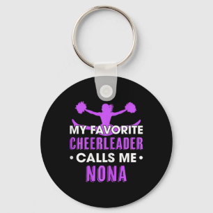 My Favorite Cheerleader Calls Me Nona Cheerleading Key Ring