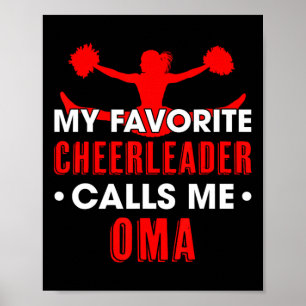 My Favorite Cheerleader Calls Me Oma Cheerleading  Poster