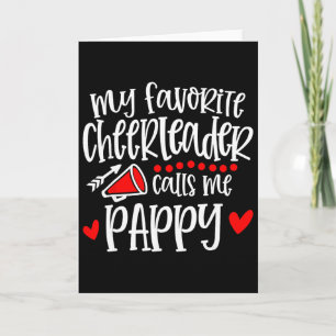 My Favorite Cheerleader Calls Me Pappy Funny Cheer Card