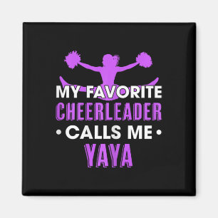 My Favorite Cheerleader Calls Me Yaya Cheerleading Magnet