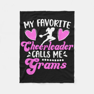 My Favorite Cheerleader Grams Cheer Grams Cheerlea Fleece Blanket