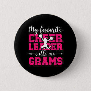My Favorite Cheerleader Grams Cheer Grams Grandma 6 Cm Round Badge