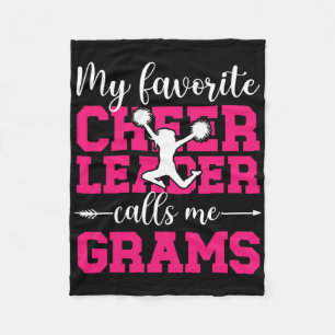 My Favorite Cheerleader Grams Cheer Grams Grandma  Fleece Blanket