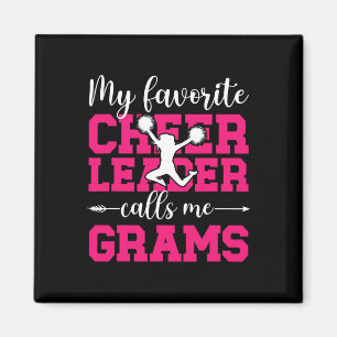 My Favorite Cheerleader Grams Cheer Grams Grandma Magnet