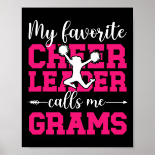 My Favorite Cheerleader Grams Cheer Grams Grandma  Poster