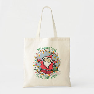My favorite color is Christmas lights Tote Bag