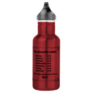 My favorite color is red 532 ml water bottle