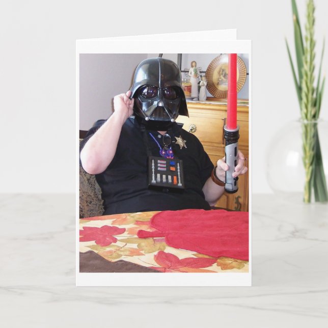 MY FAVORITE DAY PLAYING DARK VADER CARD (Front)