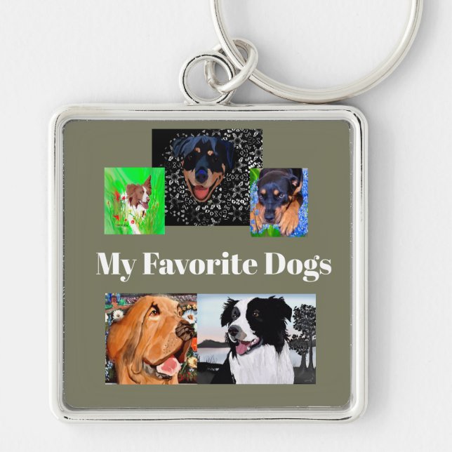 My Favorite Dogs Create Your Own 5-place   Key Ring (Front)