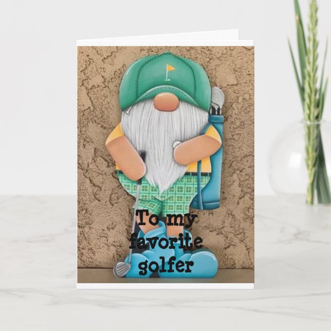 "MY FAVORITE GOLFER" MERRY CHRISTMAS TO YOU! HOLIDAY CARD (Front)