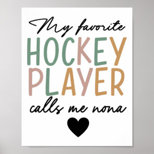 My Favorite Hockey Player Calls Me Nona Vintage Poster