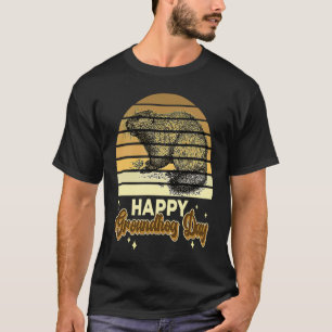 My Favorite Holiday Woodchuck Sunset Happy Groundh T-Shirt