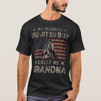 My Favorite Jiu Jitsu Boy Calls Me Grandma Mother' T-Shirt
