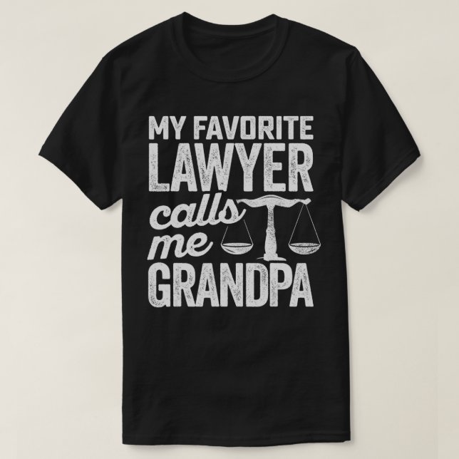 My Favorite Lawyer Calls Me Grandpa Law State Eami T-Shirt (Design Front)