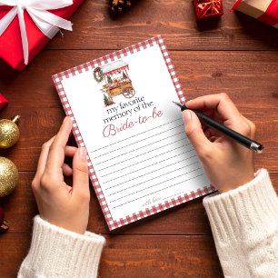 My Favorite Memory Country Market Bridal game card