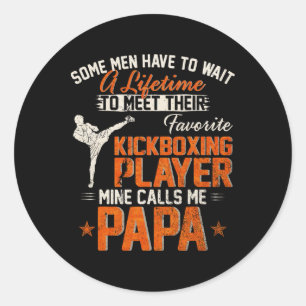 My Favorite Mma Kickboxing Fighter Player Calls Me Classic Round Sticker
