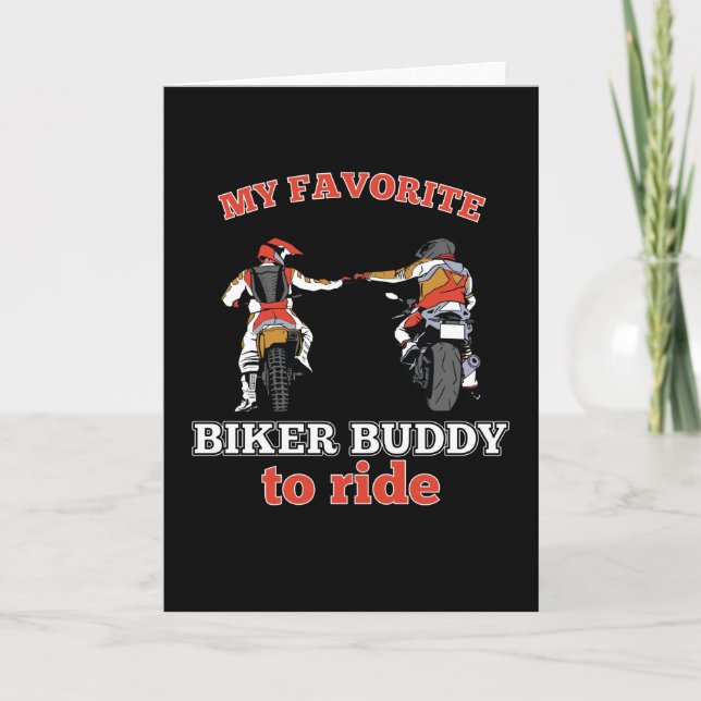 My Favorite Motorcycle Buddy Card (Front)