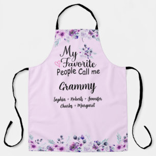 My Favorite People Call Me Grammy   Grandkids Name Apron