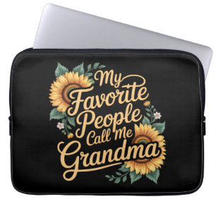 My Favorite People Call Me Grandma Mother's Day Laptop Sleeve