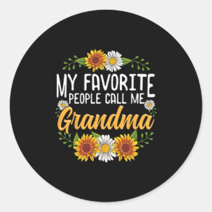 My Favorite People Call Me Grandma Shirt Mothers D Classic Round Sticker