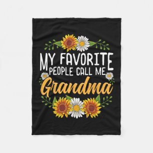 My Favorite People Call Me Grandma Shirt Mothers D Fleece Blanket