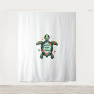 My Favorite People Call Me Grandma Turtle - Grandm Tapestry