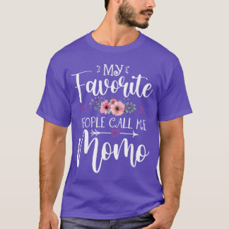 My Favorite People Call Me Momo Funny Floral Mothe T-Shirt