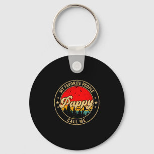 My Favorite People Call Me Pappy Retro For Papa Gr Key Ring