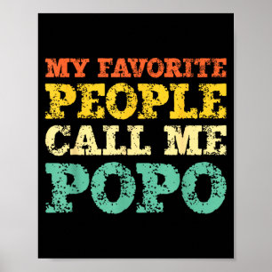 My favorite people call me popo vintage  poster