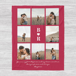 My Favorite Person Script Valentine's Day 8-Photo Fleece Blanket