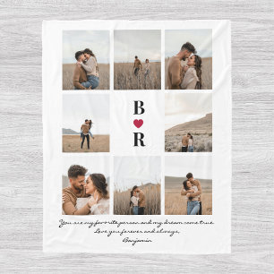 My Favorite Person Script Valentine's Day 8-Photo Fleece Blanket